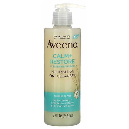 Aveeno, Calm + Restore, Питательное очищающее средство из овса, без отдушек, 232 мл