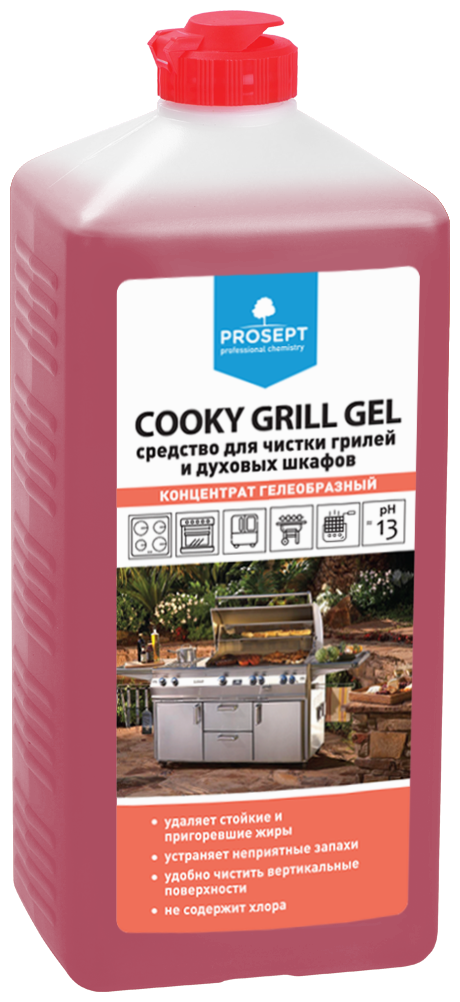 Гель антижир средство для чистки грилей и духовых шкафов Prosept Cooky Grill Gel 1 л