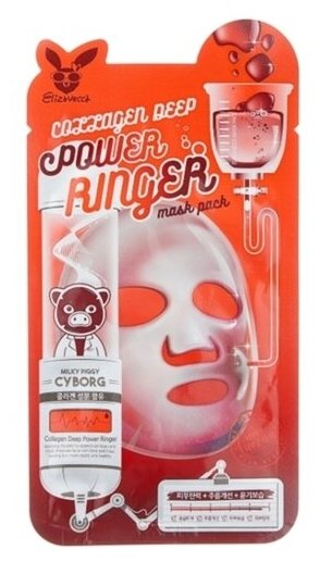 Elizavecca Маска тканевая для лица с коллагеном - Collagen deep power ringer mask pack 23мл