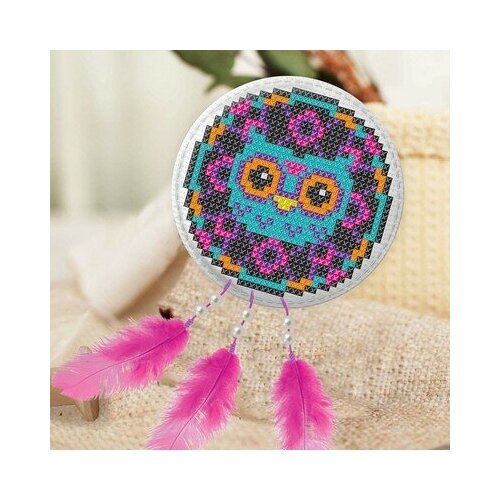 фото Вышивка крестиком, игрушка «волшебная сова». набор для творчества школа талантов разноцветный китай