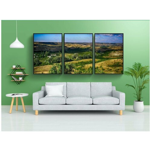 фото Набор модулных постеров для интерьера "крым, пейзаж, живописный" 60x90 см. в тубусе, без рамки lotsprints