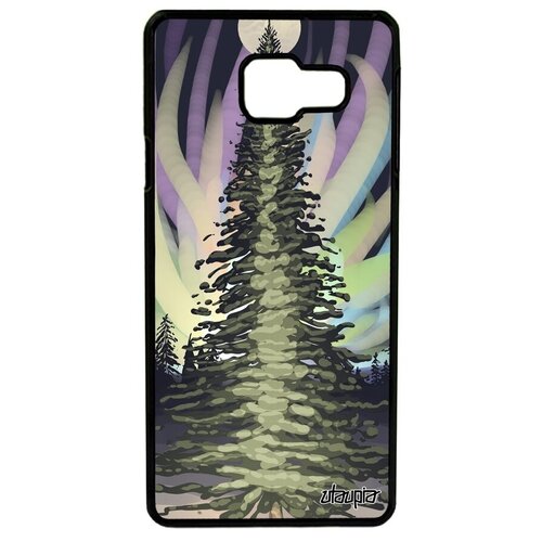 фото Противоударный чехол на телефон // galaxy a3 2016 // "зимняя ель" луна снег, utaupia, серый