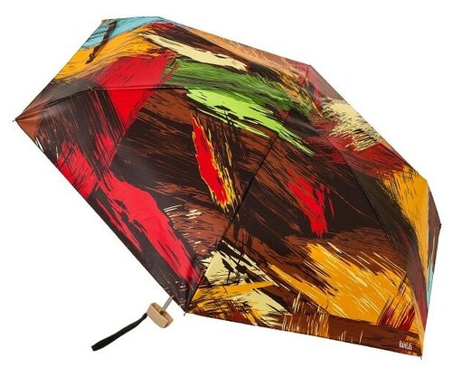Зонт RainLab, механика, 5 сложений, купол 94 см., 6 спиц, для женщин, коричневый