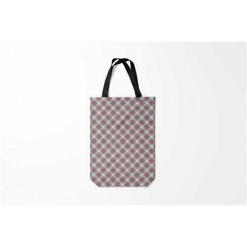 фото Сумка-шоппер / 31х42 см / популярные иллюстрации / текстуры текстура в клетку burnettie