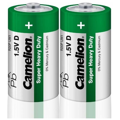 батарейки солевые camelion тип c 1 5в 6 упаковок по 2 шт Элемент питания солевой D/R20 R20P-SP2G 1.5В SR-2 (уп.2шт) Camelion 1662