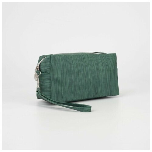 фото Косметичка дор l-б/н стиль, 18х8х10, отд на молнии, с ручкой, зеленый (1 шт.) promarket