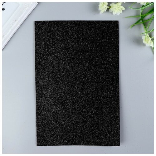 Magic 4 Hobby Фоамиран глиттерный Magic 4 Hobby 2 мм цв. черный, 20х30 см