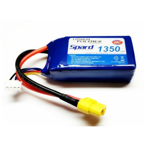 Аккумулятор Li-Po Spard 1350mAh, 14,8V, 45C, XT60 YTA005