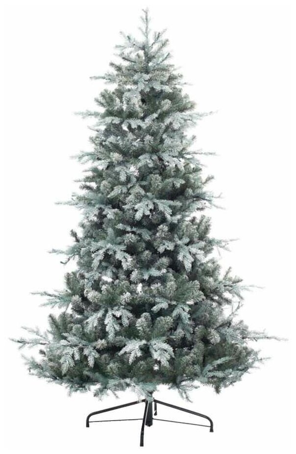 Искусственная елка Абсолют Морозная с шишками 155 см, литая + ПВХ, царь елка атмр/Ш-155