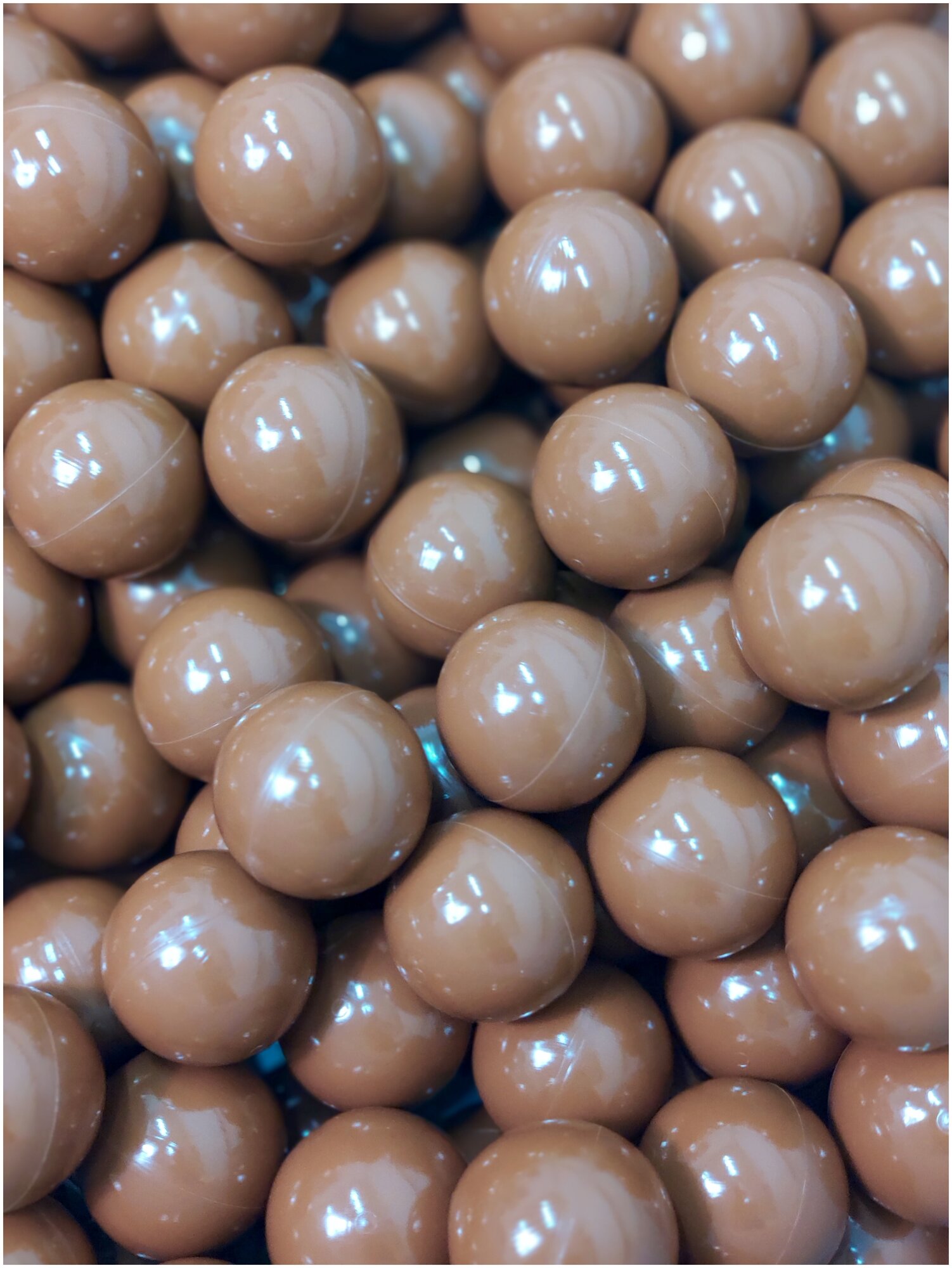 Комплект шариков для сухого бассейна 150 шт, диаметр 7 см, цвет шоколадный, sbh120-150 - фотография № 2
