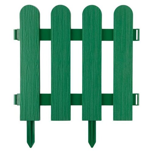 Забор декоративный Grinda Штакетник, 29x224см, зеленый 422209-G