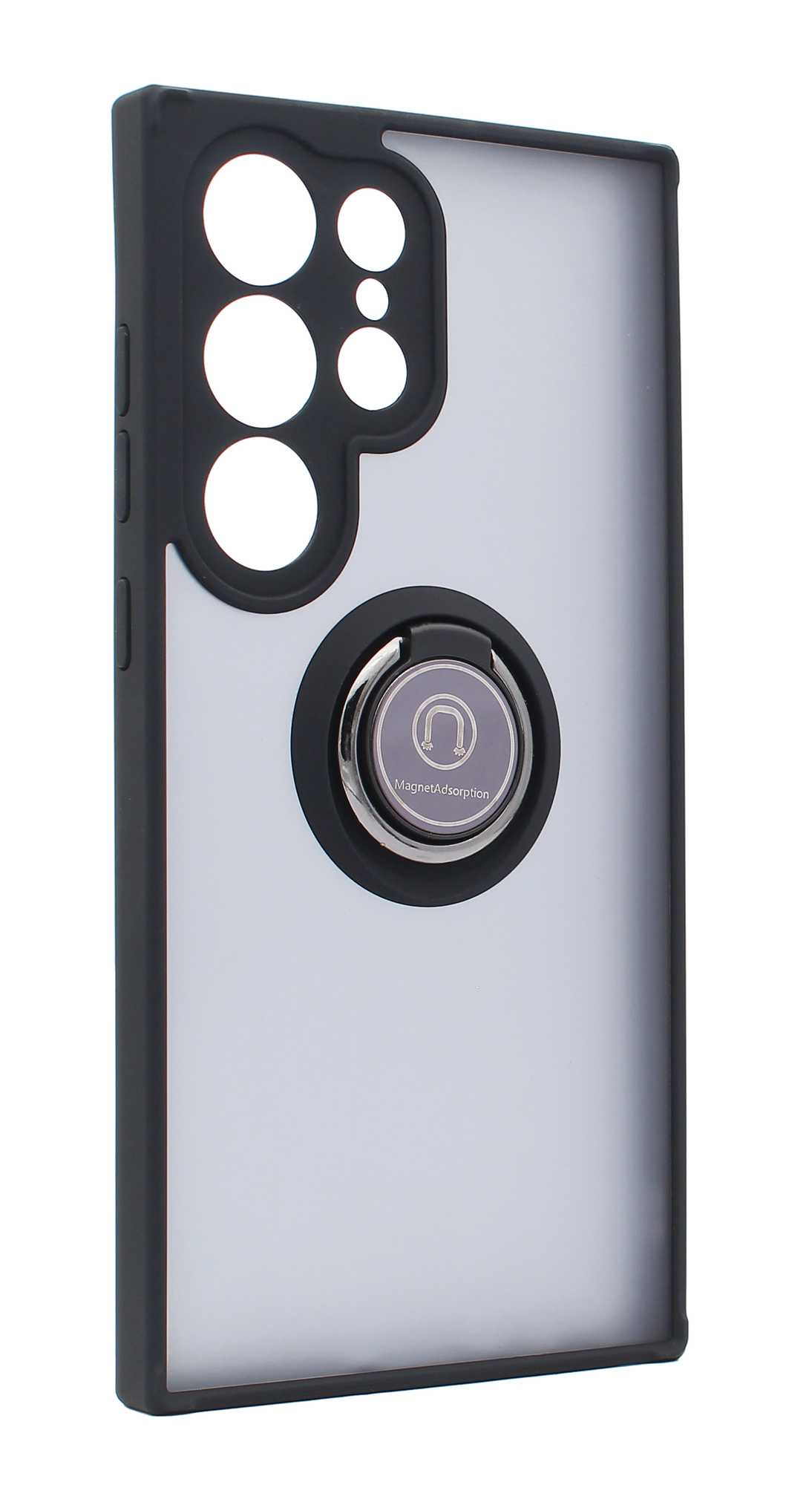 Чехол противоударный Mobix для Samsung Galaxy S24 Ultra с кольцом и с функцией подставки цвет: черный