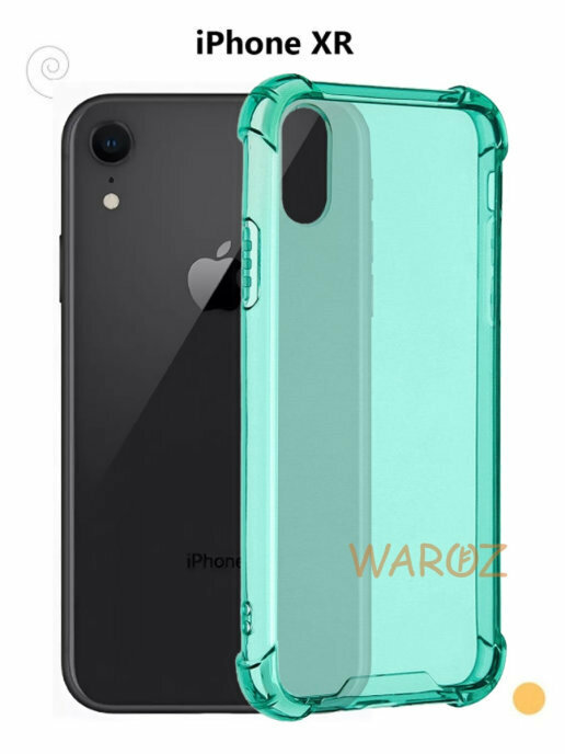 Чехол силиконовый на телефон Apple iPhone XR прозрачный противоударный, бампер с усиленными углами для смартфона Айфон хр, зеленый