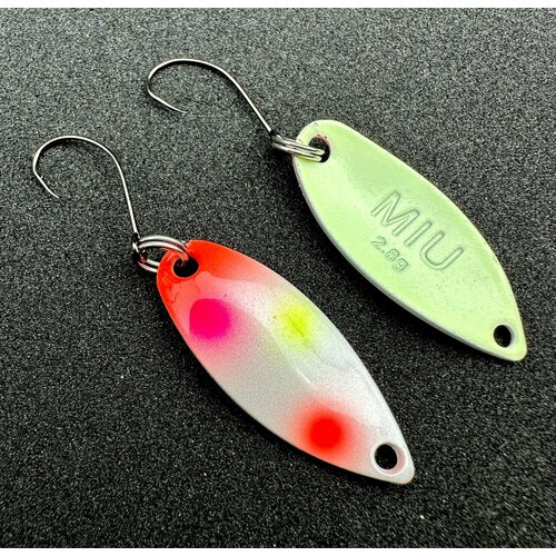 Блесна форелевая MIU Forest 2.8g микро колебалка ультралайт для спиннинга на форель, окунь, голавль, жерех, хариус, щуку, красноперку/ колеблющиеся блесна