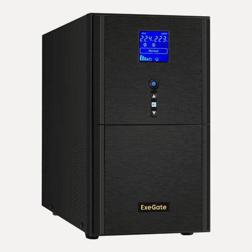 Изображение товара ИБП ExeGate SineTower SN-3000. LCD. AVR.3SH.1C13. RJ. USB 3000VA/2400W, AVR, 3*Schuko+1*C13