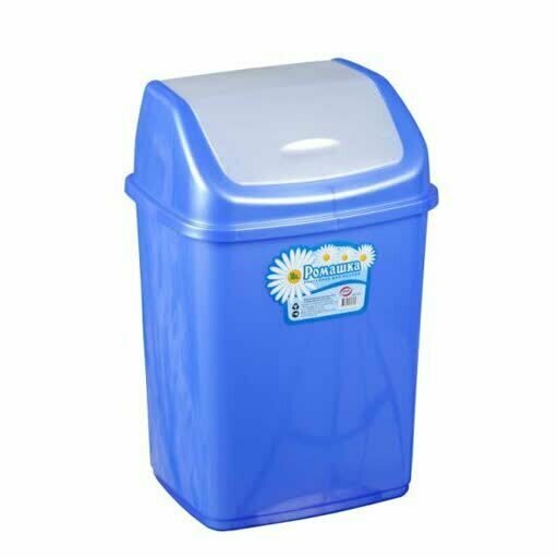 Контейнер для мусора с перекидным верхом Ромашка 5л.