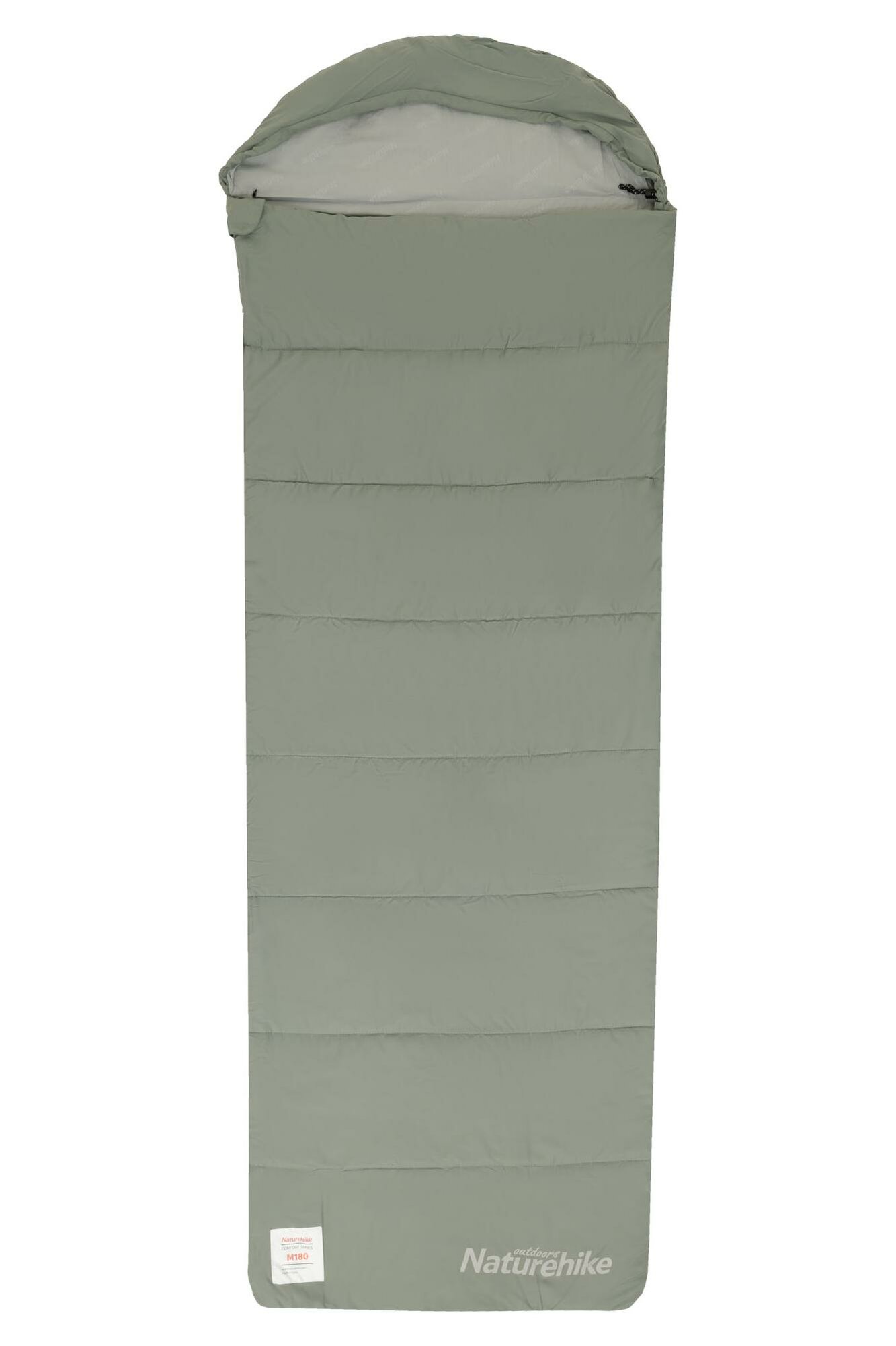 Спальник Naturehike Envelop Washable Cotton Sleeping Bag With Hood M180 Right Zipper Grey