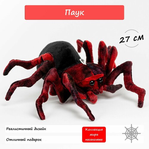 фото Реалистичная мягкая игрушка "абвгдейка", паук, 27 см