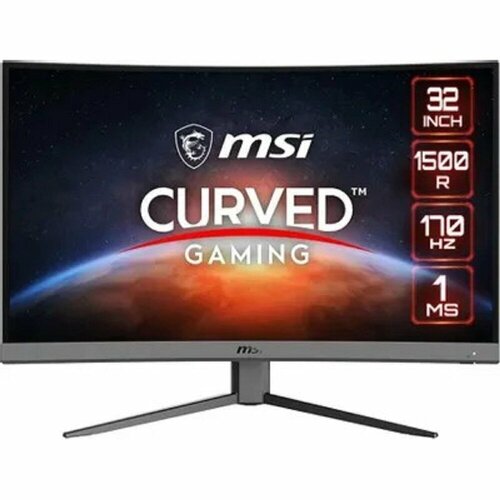 Монитор MSI 315 G32C4 E2 черный VA 1920x1080 170Hz 1ms 178178 250cd 30001 8bit 2xHDMI14 DisplayPort12 FreeSyncPrem VESA 9S6-3DA61T-050 2983000₽
