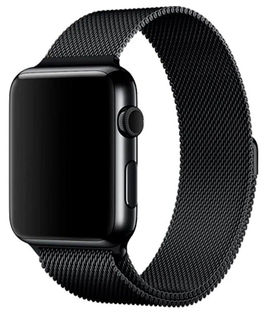 Ремешок миланская петля для Apple Watch 42-44-45-49 mm, Series 1-9, SE, Ultra / Металлический браслет для часов Эпл Вотч 42-49 мм / Черный