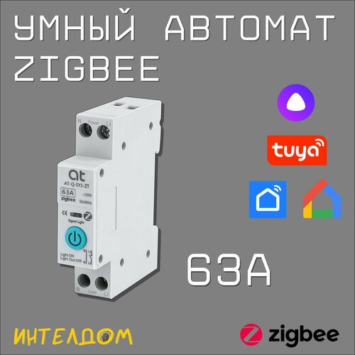 Умный Zigbee автоматический выключатель 63А