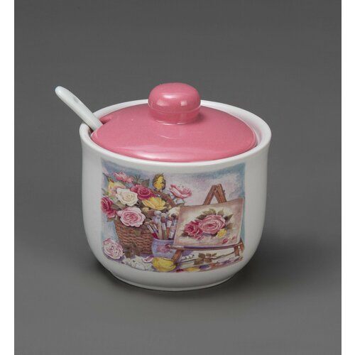 Сахарница с ложкой керамическая 500 мл Акварель 553₽