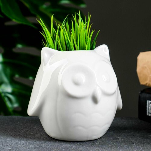 Горшок Совенок белый 105х9х10см 924₽