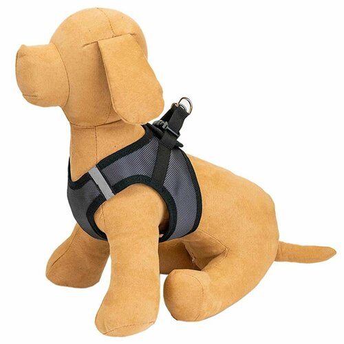 Шлейка для животных ZooM - Кай текстиль трехслойная L обхват груди 34-39 см серая 1 шт 1579₽