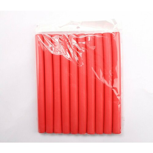 Бигуди -бумеранги мягкие для волос 2х24 см, цвет красный спиральные бигуди 120x 5мм красные комплект 10 штук