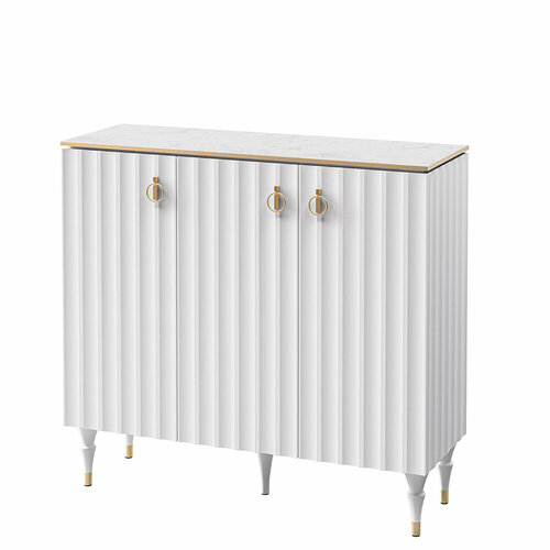 Комод напольный 3 двери ЖанМарко Ля Нэж цвет Белый Бархат 76475₽