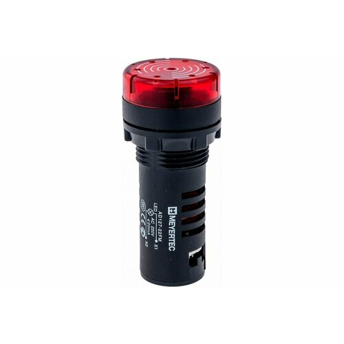 MEYERTEC Звонок с подсветкой, 80дБ, красный 24V AC/ DC MT22-SM24 арт. 00000079282