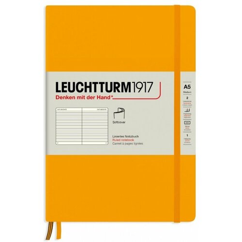 Leuchtturm 363404 Блокнот leuchtturm rising colours, a5, 80 г/м2, 123 стр, в линейку, мягкая обложка, восходящее солнце