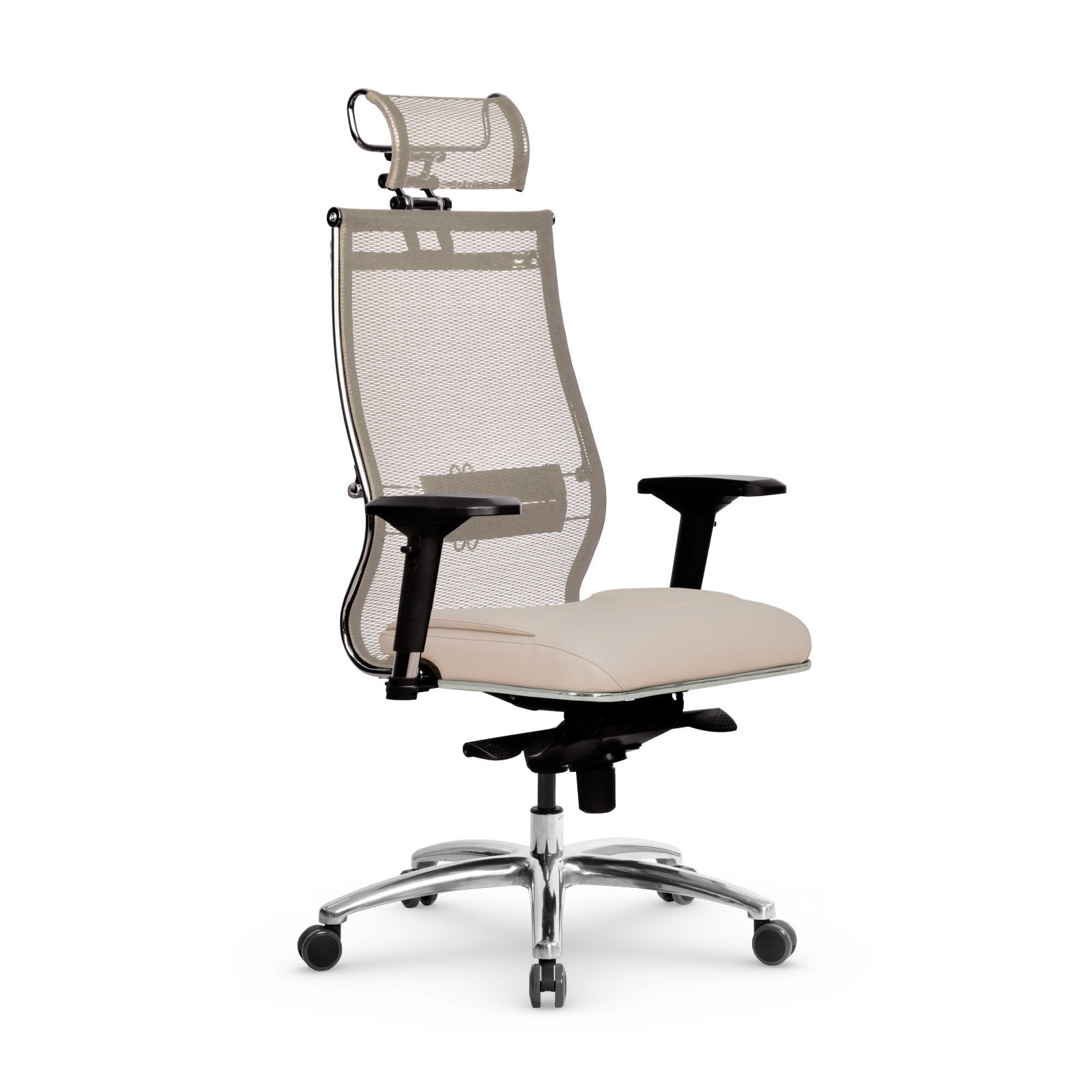 Кресло Samurai SL-3.05 MPES, офисное кресло, компьютерное кресло, кресло самурай, кресло для дома и офиса, кресто Metta (Бежевый/Молочный)