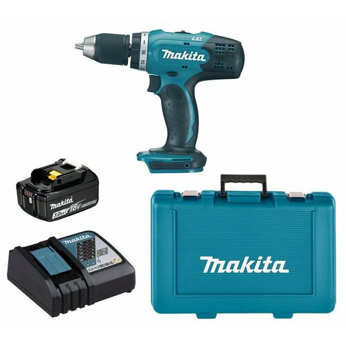 Аккумуляторная дрель-шуруповерт Makita DDF453RF 18V 1 x 30Ah зу Li-Ion 23893₽
