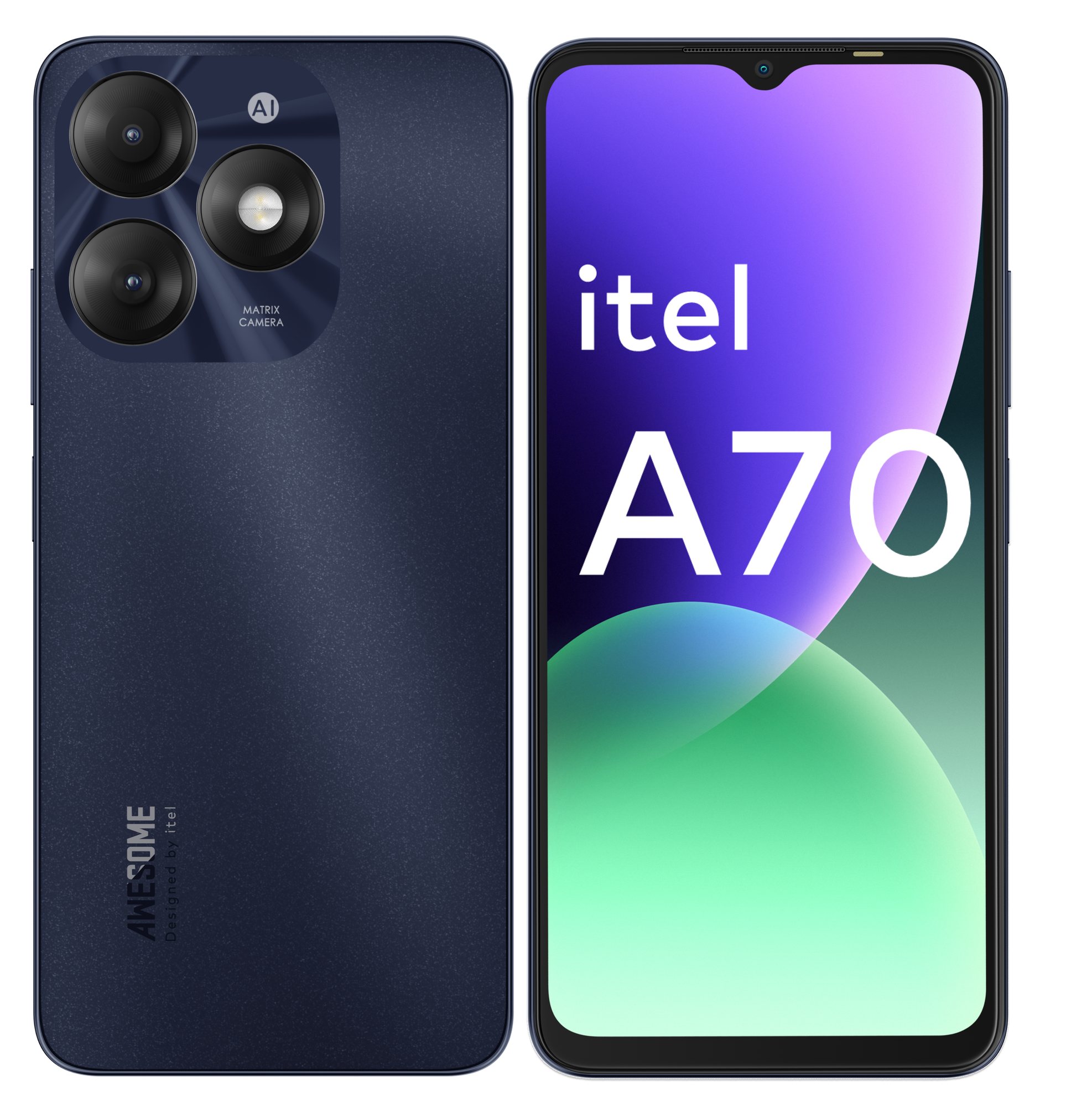 Смартфон itel A70 Ростест (EAC) 4+256 ГБ Starlish Black, черный