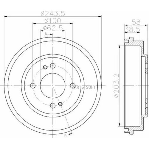 MINTEX MBD312 Тормозной барабан 10620₽