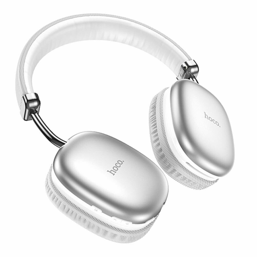 Bluetooth гарнитура HOCO W35 BT5.3, AUX/microSD/Type-C, накладная, громкость +/- (белый) — фото 1