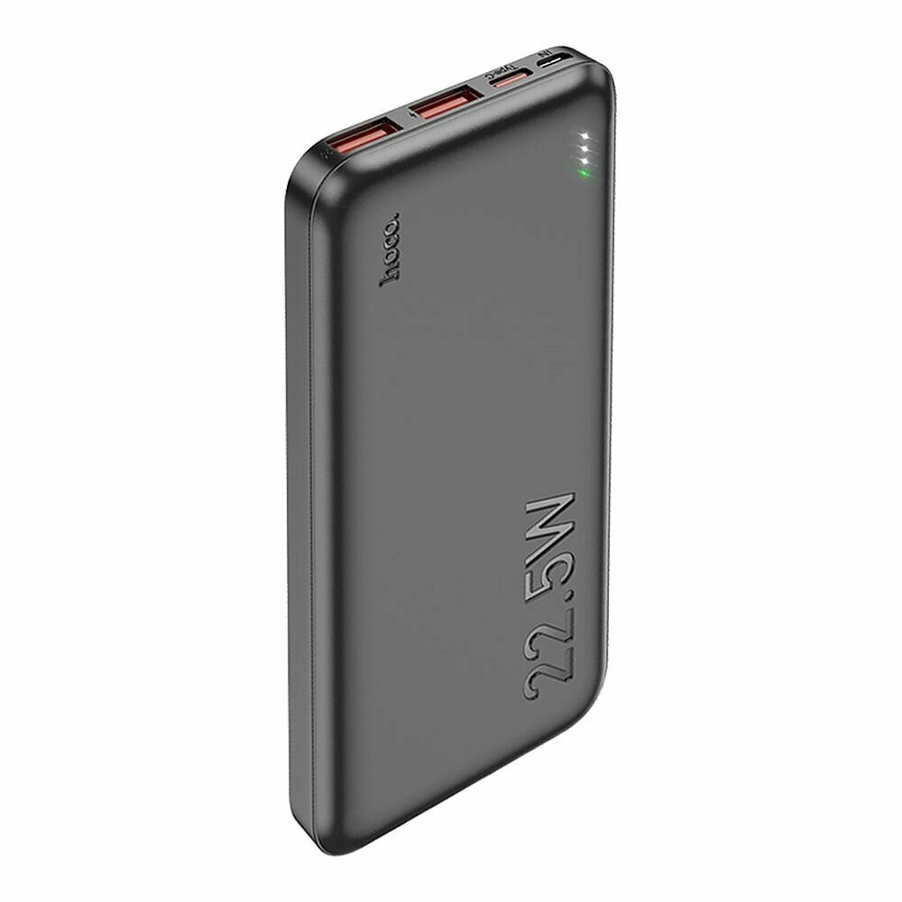 Внешний АКБ HOCO J101 Astute 10000 mAh, 2xUSB, 1xUSB-C, 3А, QC 3.0, PD20W, Li-Pol (черный)