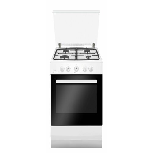 Газовая плита Hansa FCGW530253H белый 70 л 7400 Вт электроподжиг газконтроль 4 конфорки 45999₽