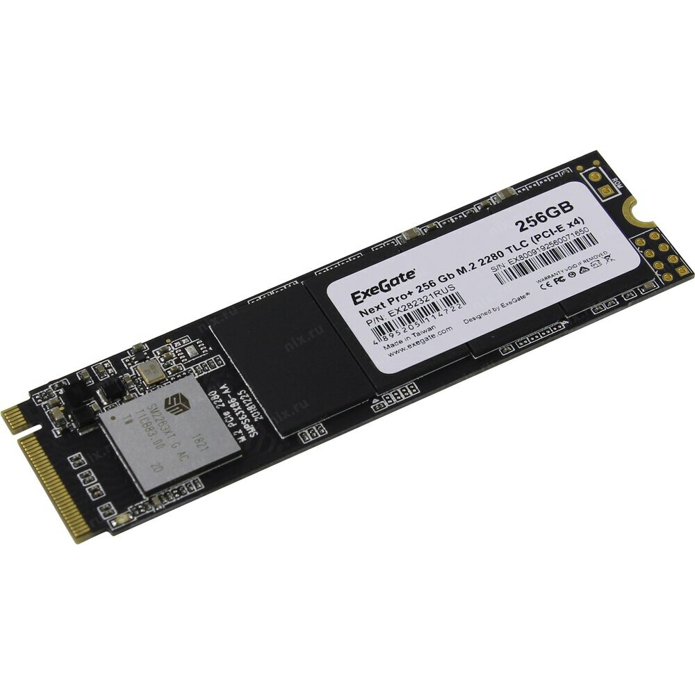 SSD диск Exegate NextPro+, 256 Gb, M.2 2280, PCIe 3.0 x4 (EX282321RUS) — фото 1