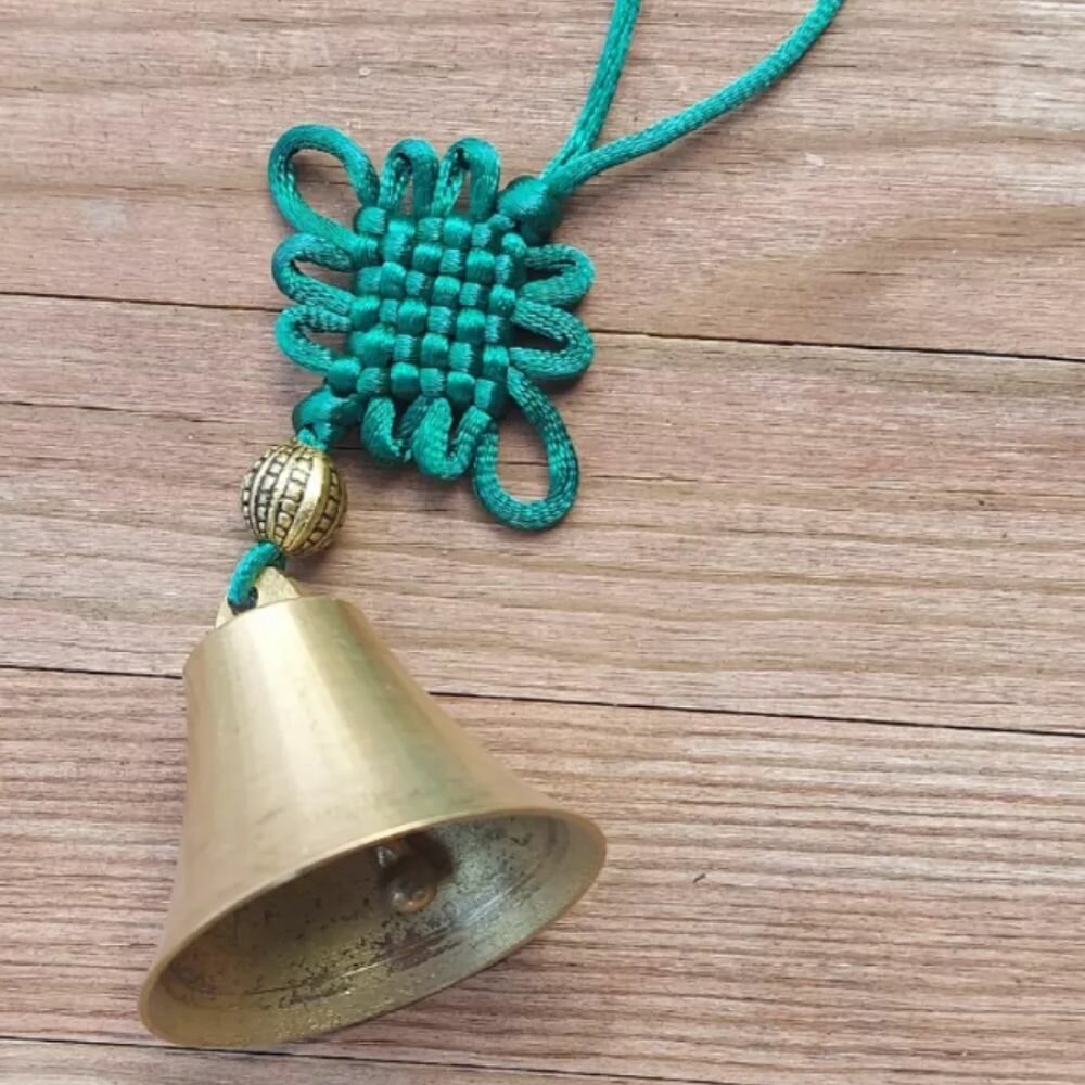 Колокольчик латунный индийский, для очищения пространства — фото 1