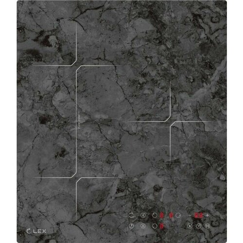 Индукционная варочная поверхность Lex EVI 430 F DS 3 конфорки сенсорное управление таймер индикация остаточного тепла блокировка управления цвет мрамора 18799₽