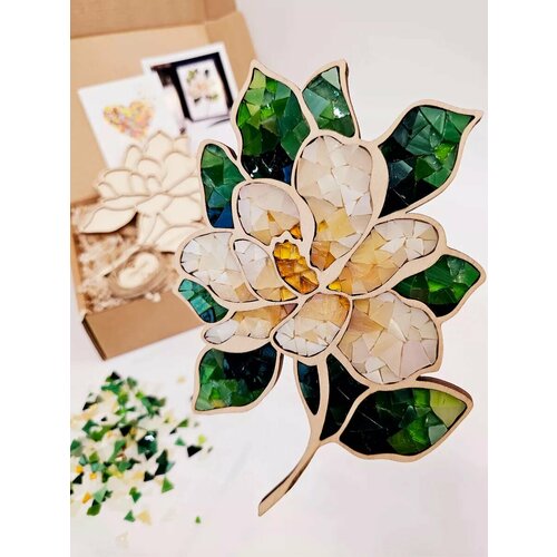 Набор для творчества мозаика стеклянная Магнолия 20 см