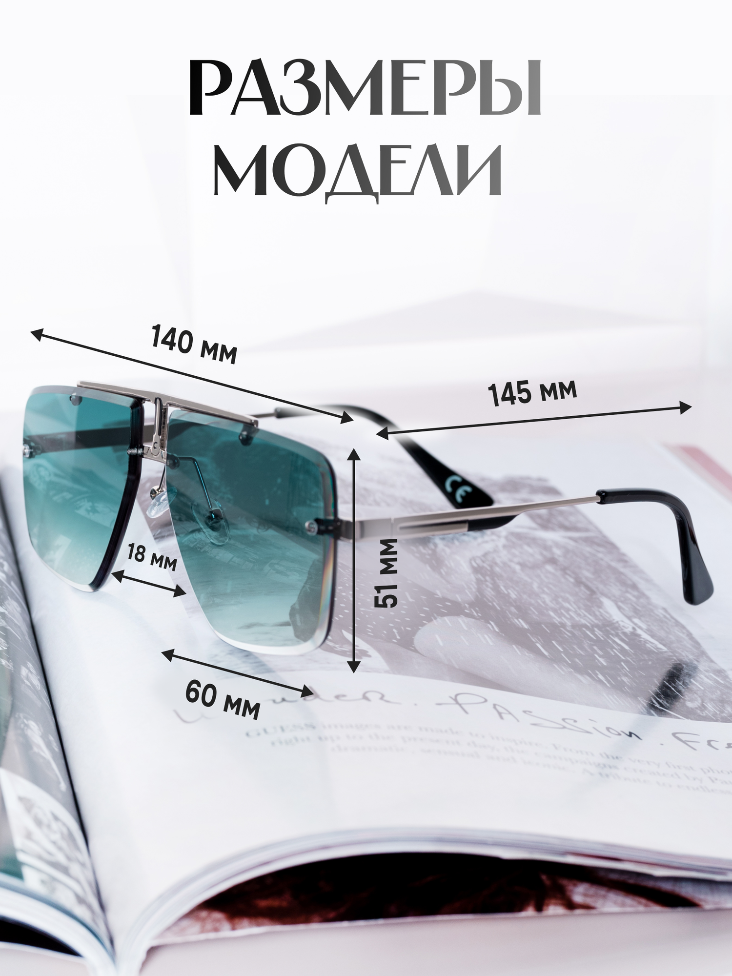 Солнцезащитные очки Zabologen, зеленый — фото 1