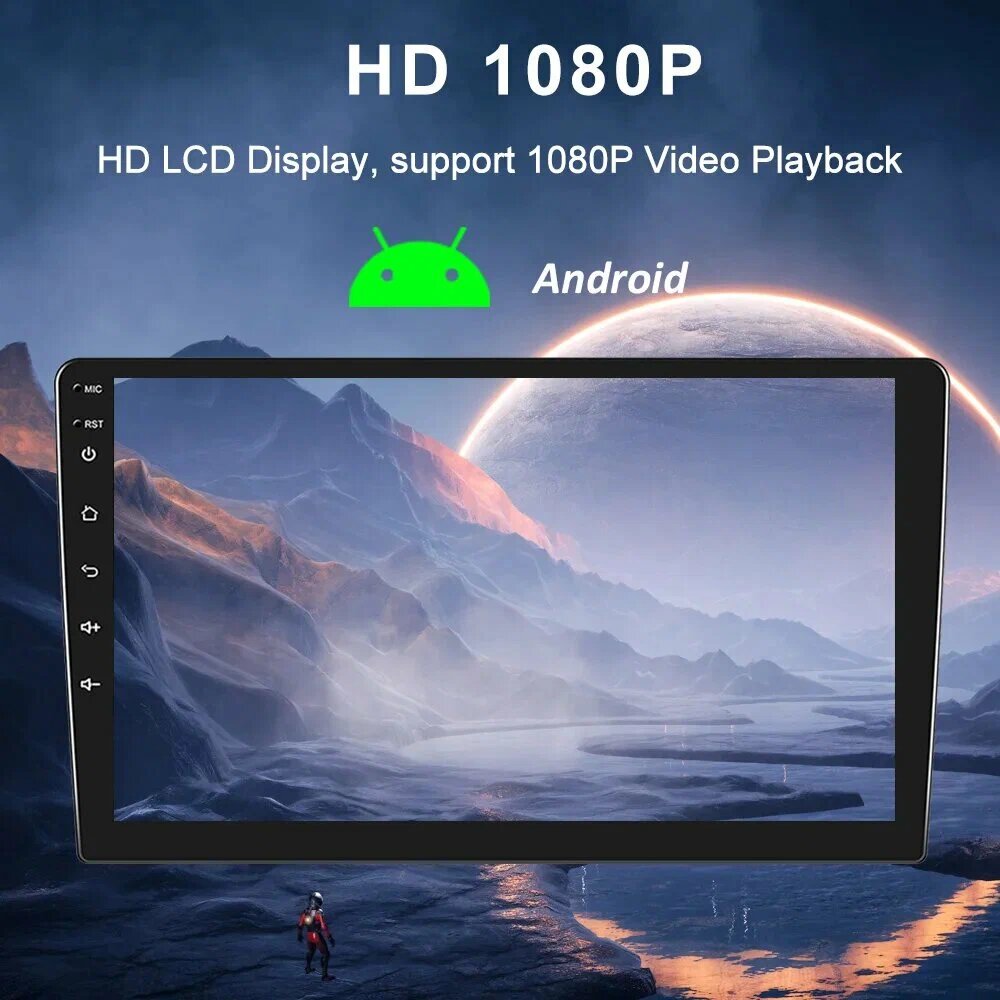 Магнитола DSP процессорная, QLED, слот SIM, 2 DIN. Android (4+64Gb) 8 ядер, 9 дюймов, магнитола для авто c навигацией. — фото 1