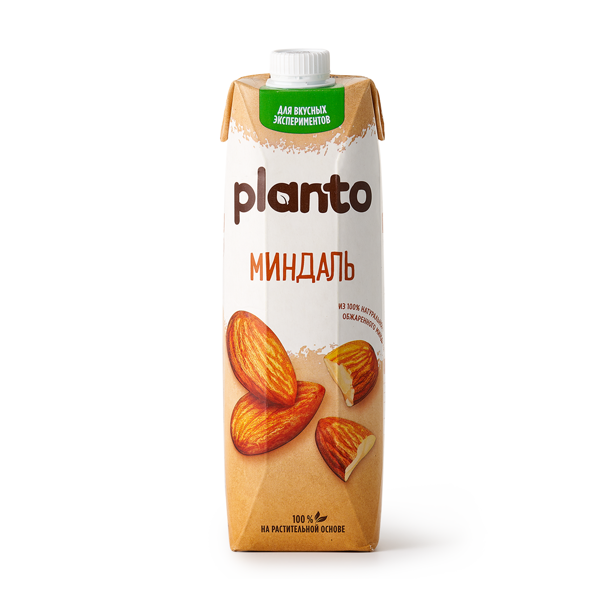 Миндальный напиток Planto, 1,2% жирности, упаковка тетра-пак, 1 л