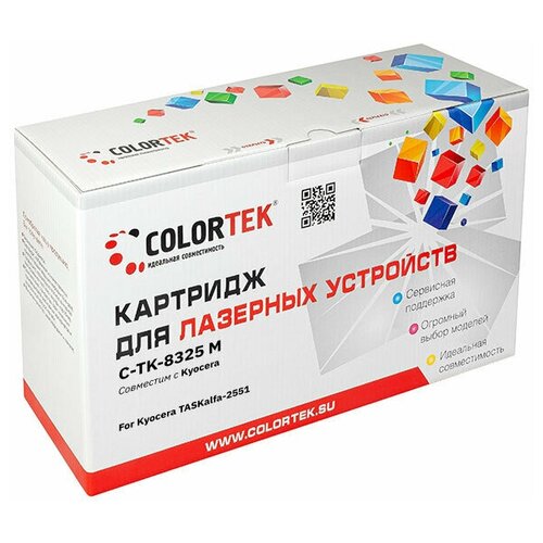 Картридж лазерный Colortek CT-TK-8325M пурпурный для принтеров Kyocera