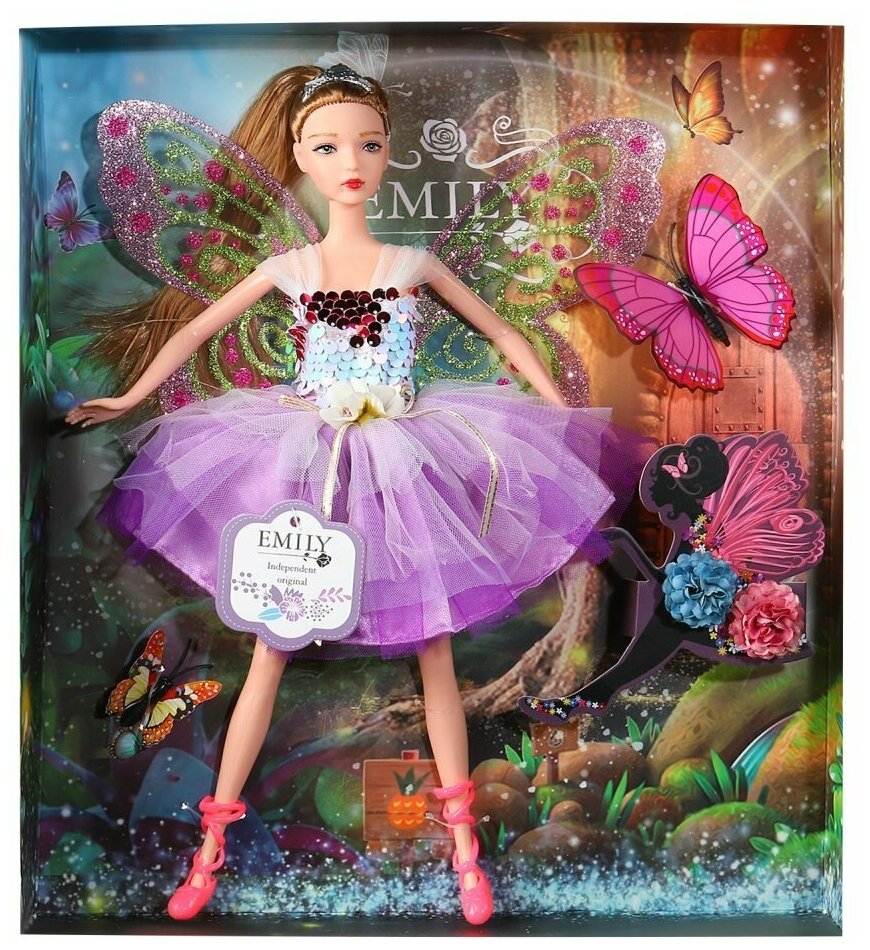 Кукла "Фея" с крыльями, в платье, с аксессуарами, JB0207568УЦ