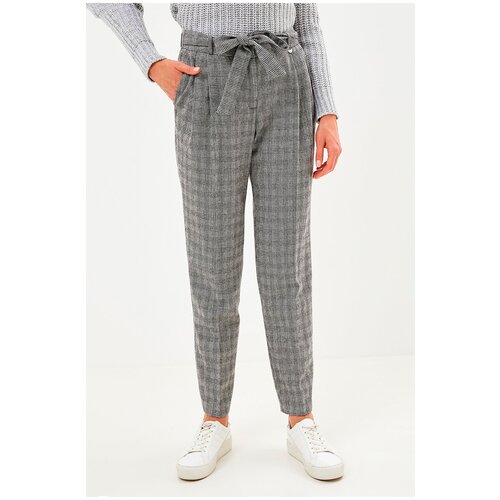 фото Брюки baon брюки в клетку с завязывающимся поясом (арт. baon b299524)