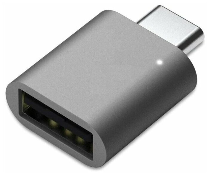 Адаптер переходник USB Type C (вход) - USB 3.0 (выход), серый, KS-is